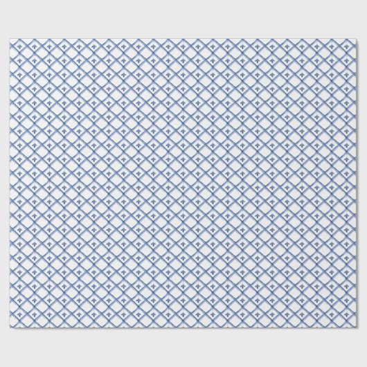 Classic Blue White Chinoiserie Dutch Pattern Geschenkpapier (Flach)
