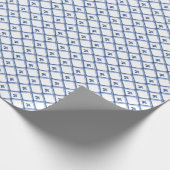 Classic Blue White Chinoiserie Dutch Pattern Geschenkpapier (Ecke)