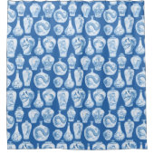 Classic Blue White Chinoiserie Ginger Jars Pattern Duschvorhang (Vorderseite)