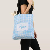 Classic Blue & White Gingham | Personalized Name Tasche (Von Nahem)