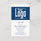 Classic Blue & White Portrait Format Loyalty & Terminkarte (Vorderseite)