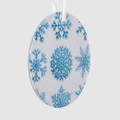 Classic Blue & White Snowflakes Weihnachten Ornament (Vorderseite)