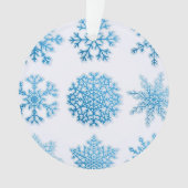 Classic Blue & White Snowflakes Weihnachten Ornament (Vorderseite)