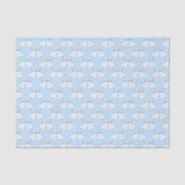 Classic Blue & White Staffordshire Spaniel Hunde Seidenpapier