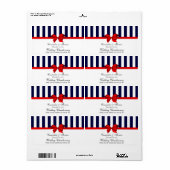Classic Blue White Stripe Red H Flasche Etikett (Vorne)