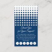 Classic Blue & White with Logo Thank You Punch Treuekarte (Vorderseite)