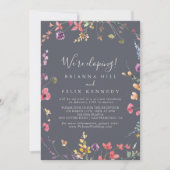 Classic Blue Wild Elopement Empfang Einladung (Vorderseite)