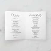 Classic Blue Wild Floral Folded Wedding Programm (Innenseite)