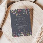 Classic Blue Wild Floral Nuestra Boda Wedding Einladung<br><div class="desc">Dieses klassische blaue wilde Nestra Boda Hochzeitsfest lädt zu einer tropischen Hochzeit ein. Das Design besteht aus rosa,  lila,  gelben,  bordeauxfarbenen,  von der Marine und blau gezeichnet wilden Blume,  die in schönen Formen angeordnet sind.</div>
