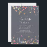 Classic Blue Wild Floral Surprise Party Einladung<br><div class="desc">Diese Party Einladung mit blühenden Wildblumen ist perfekt für einen rustikalen Geburtstag,  einen Ruhestand oder ein überraschendes Party. Die gelbe,  lila,  weiße Blume mit Blattwerk in einer Rose und grünem Aquarell.</div>