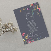 Classic Blue Wild Tischnummer 1 Seating Chart