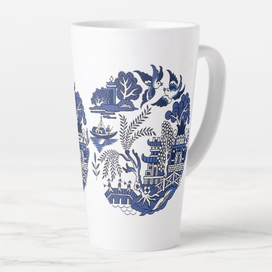 Classic Blue Willow China Design Milchtasse (Rechte Ecke)
