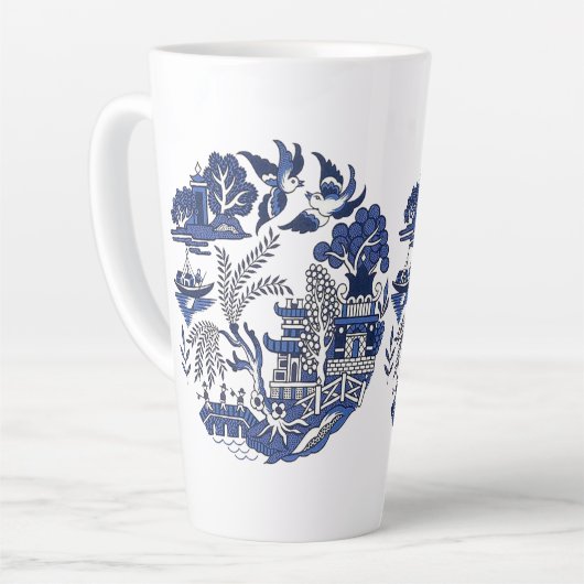 Classic Blue Willow China Design Milchtasse (Linke Ecke)