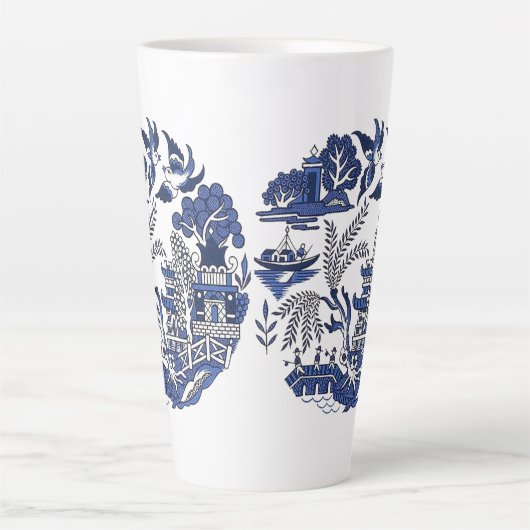 Classic Blue Willow China Design Milchtasse (Vorderseite)