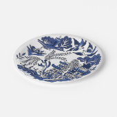 Classic Blue Willow China Design Pappteller (Schrägansicht)