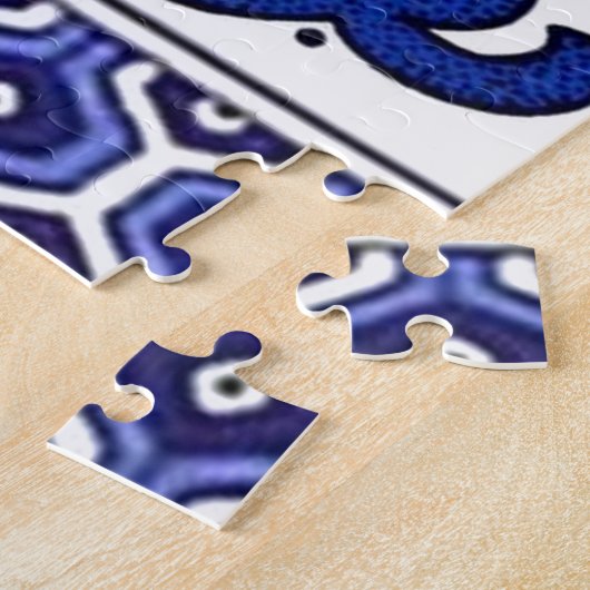 Classic Blue Willow China Design Puzzle (Seite)