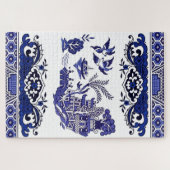 Classic Blue Willow China Design Puzzle (Horizontal)