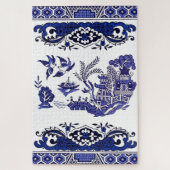 Classic Blue Willow China Design Puzzle (Vertikal)