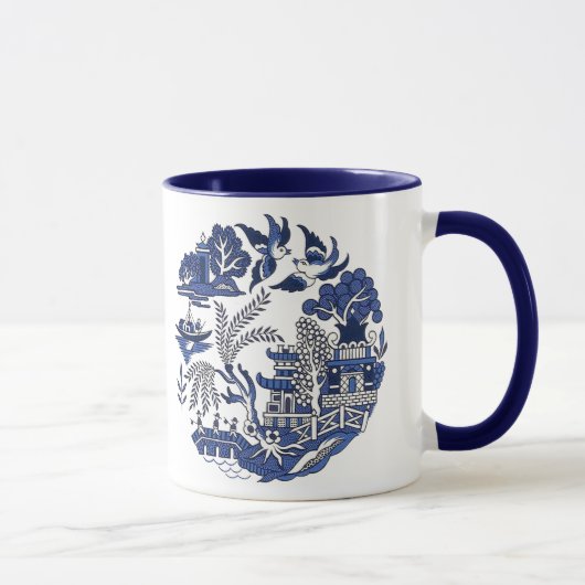 Classic Blue Willow China Design Tasse (Rechts)