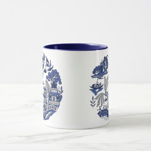 Classic Blue Willow China Design Tasse (Zentrum)