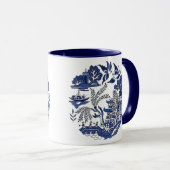 Classic Blue Willow China Design Tasse (VorderseiteRechts)