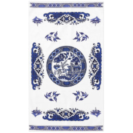 Classic Blue Willow China Design Tischdecke