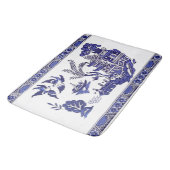 Classic Blue Willow Design Badematte (Schrägansicht)
