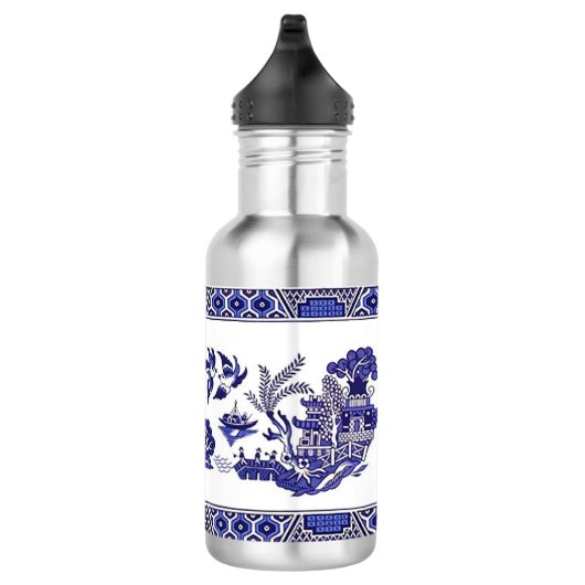 Classic Blue Willow Design Edelstahlflasche (Rechts)