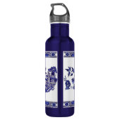 Classic Blue Willow Design Edelstahlflasche (Rückseite)
