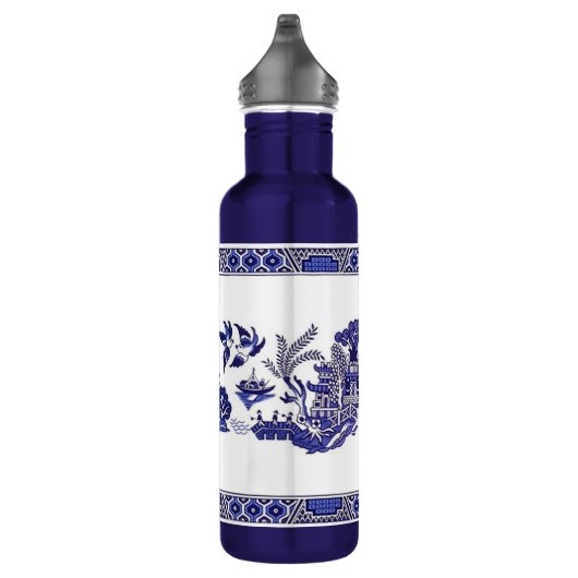 Classic Blue Willow Design Edelstahlflasche (Rechts)