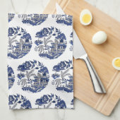 Classic Blue Willow Design Geschirrtuch (Viertel Falte)