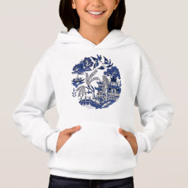 Classic Blue Willow Design Hoodie