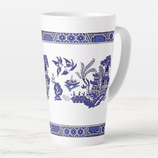 Classic Blue Willow Design Milchtasse (Rechte Ecke)