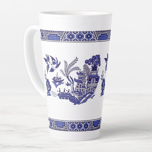 Classic Blue Willow Design Milchtasse (Linke Ecke)