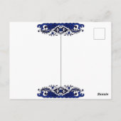 Classic Blue Willow Design Postkarte (Rückseite)