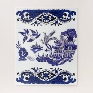 Classic Blue Willow Design Puzzle