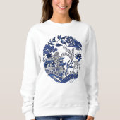 Classic Blue Willow Design Sweatshirt (Vorderseite)