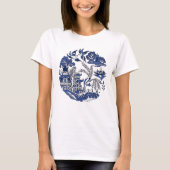 Classic Blue Willow Design T-Shirt (Vorderseite)