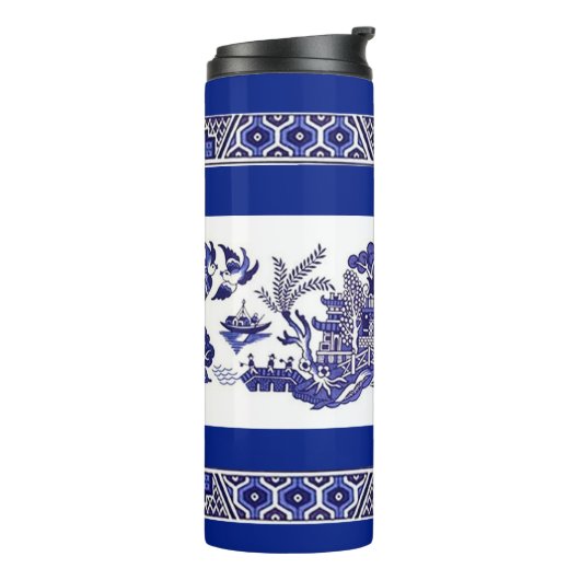 Classic Blue Willow Design Thermosbecher (Nach links gedreht)