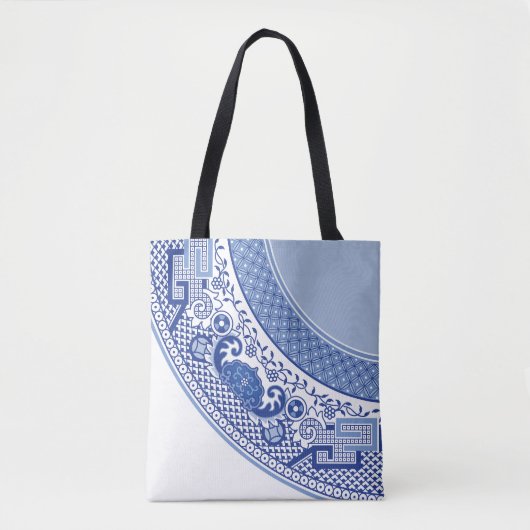 Classic Blue Willow Tote Bag Tasche (Vorderseite)