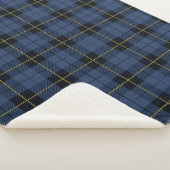 Classic BlueTartan Kariert Sherpa Blanket Sherpadecke (3/4)