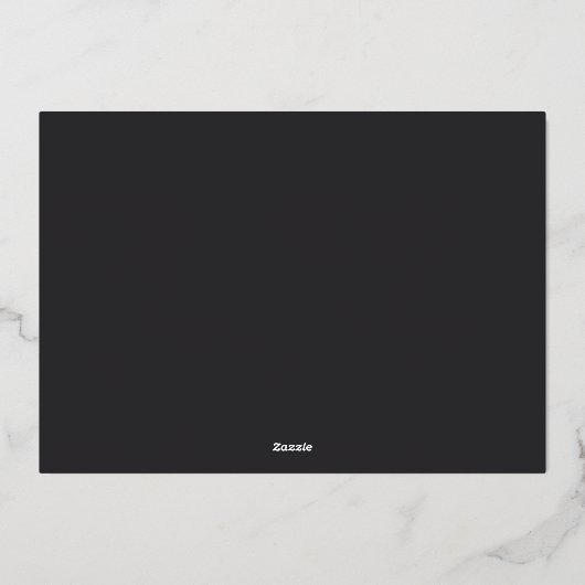 Classic Blüh Monogram Probe Dinner Folieneinladung (Rückseite)