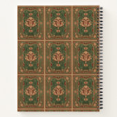 Classic blüh peach smaragdgrün Ornamente Notizblock (Rückseite)