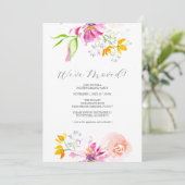 Classic Blume Party Housewarming Einladung (Stehend Vorderseite)