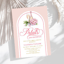 Classic blush and gold invite boho arch design einladung