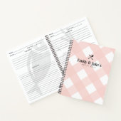 Classic Blush Gingham Paare Name Rezept Journal Notizblock (Innenseite)