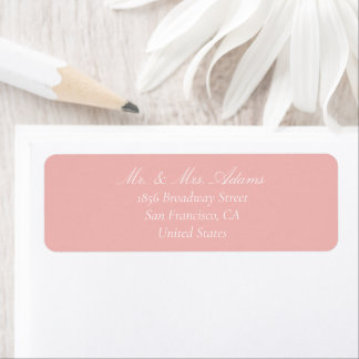 Classic Blush Pink Pre-Addressed Return Label