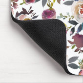 Classic Blush Pink Sage Green Dusty Blue Blumen Mousepad (Ecke)