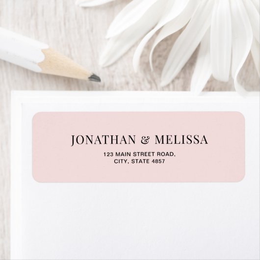 Classic Blush Pink Typography Wedding Address (Insitu)