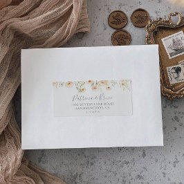 Classic Blush Wildblume Wedding RSVP-Adresse Adressaufkleber